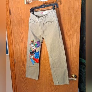 Levi's Women's 505 Hand Quilted Embellished Jeans